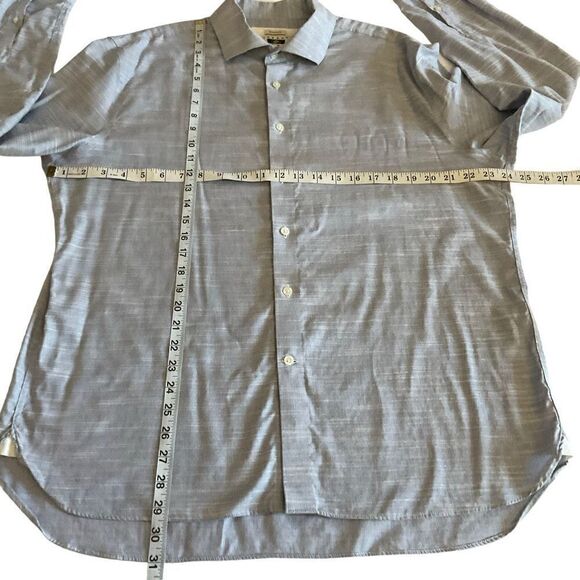 Joseph Abboud Shirt Collar Button Down Cotton Blue White Non Iron Mens Size XL - Picture 4 of 8